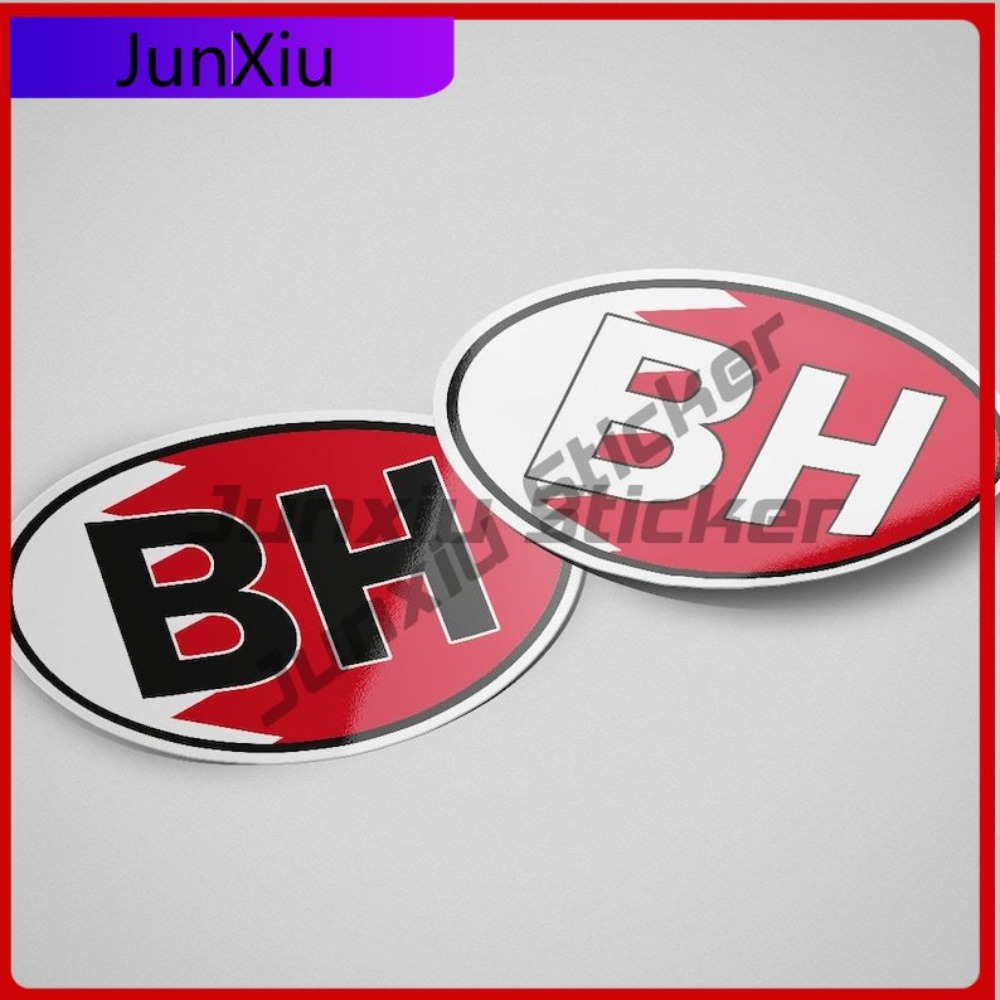 Car Accessories Bahrain - Bahrain BH Aufkleber, ovale Flagge, wasserfeste