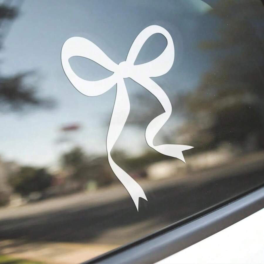 Car Accessories Girly - 1 Stück Schleifen-Autoaufkleber, Vinyl-Aufkleber mit mädchenhafter