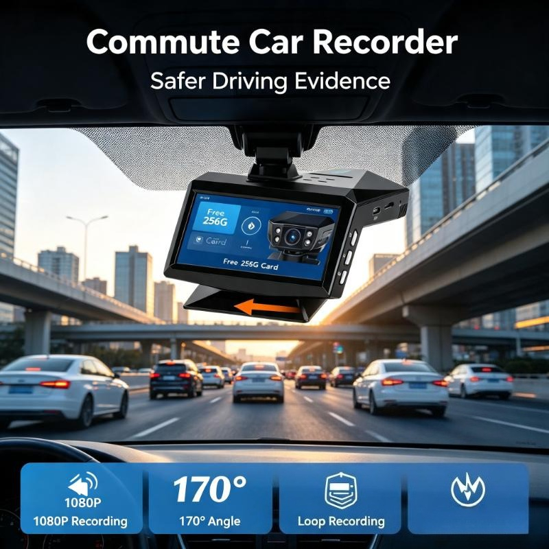 Car Dash Cam - 4k HD Auto-DVR Dashcam 1080P Videorekorder