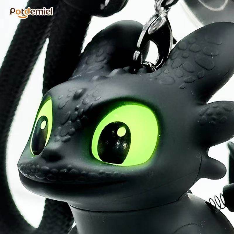 Car Accessories Inside - Echte, niedliche, leuchtende Zahnlose Auto-Innendekoration, Nachtfury-Flügel