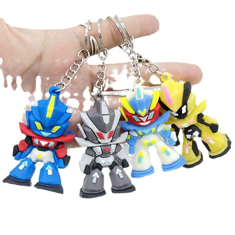 Car Accessories For Boys - Gundam Silikon-Schlüsselanhänger, Mini Mobile Suit Anime-Figur