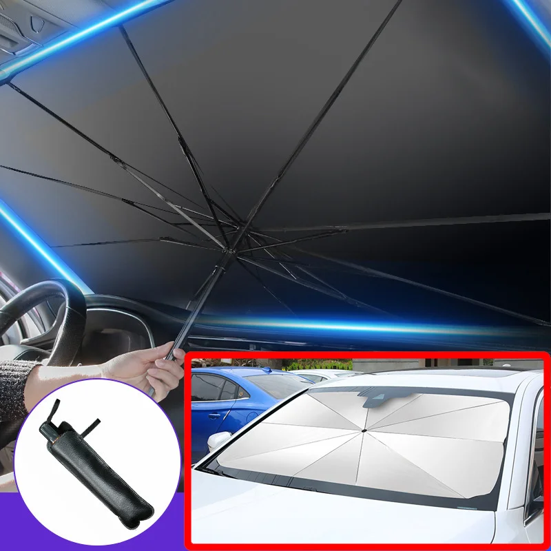 Car Accessories Window - Faltbarer Auto-Sonnenschutz Frontscheiben-Sonnenschutz Anti-UV Wärmeisolierung Abdeckungen