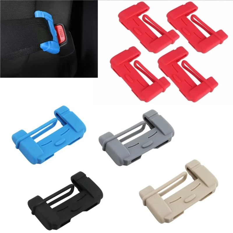 Car Accessories For Inside - 2 Stück Auto-Sicherheitsgurtclip Silikon-Schutzhülle, Kratzfester und