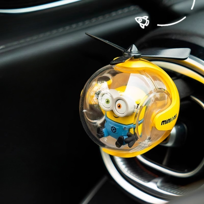 Car Accessories Inside - Minions Auto-Lufterfrischer, Niedlicher Cartoon-Duftclip für die