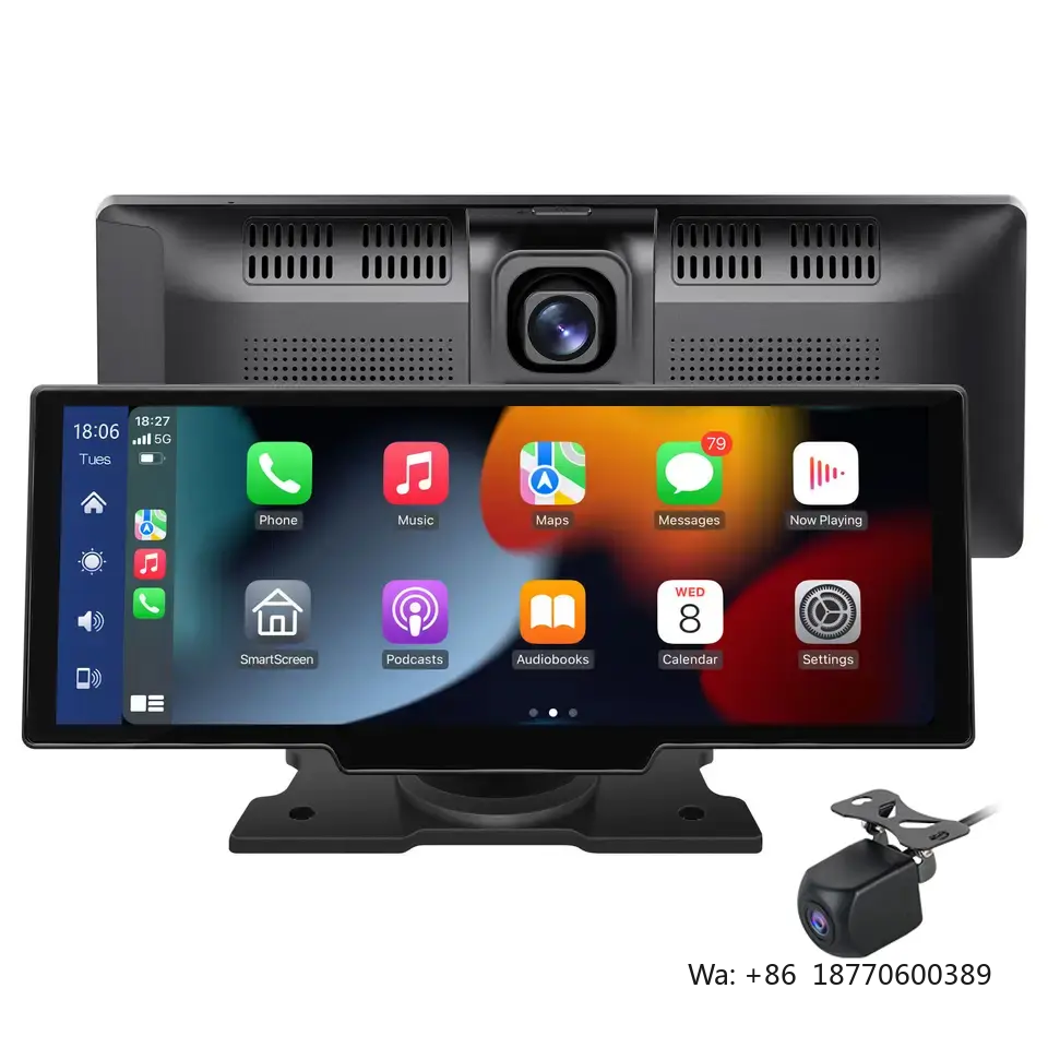 Car Dash Cam - 10,26-Zoll Intelligenter Auto-Bildschirm mit 1080P Rotations-Dashcam,