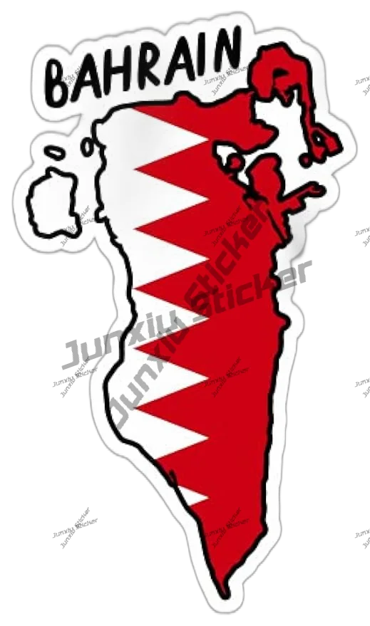 Bahrain Umriss mit Flagge Viny – Car Accessories Bahrain Bewertung und Preis