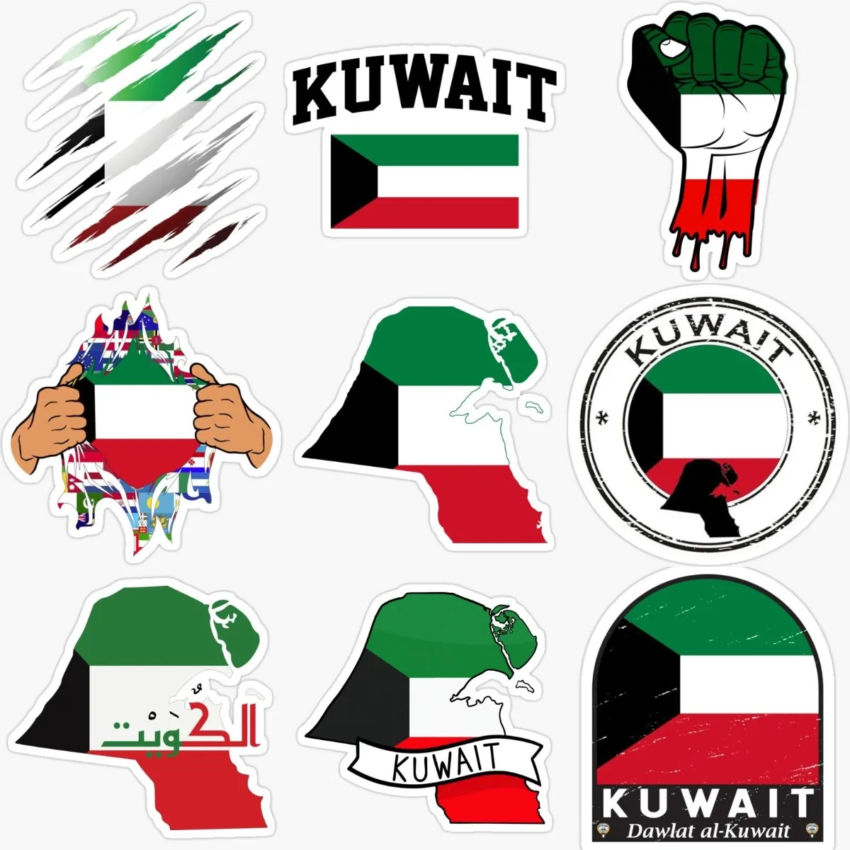 KWT Kuwait Flagge Karte Emblem – Car Accessories Kuwait Bewertung und Preis