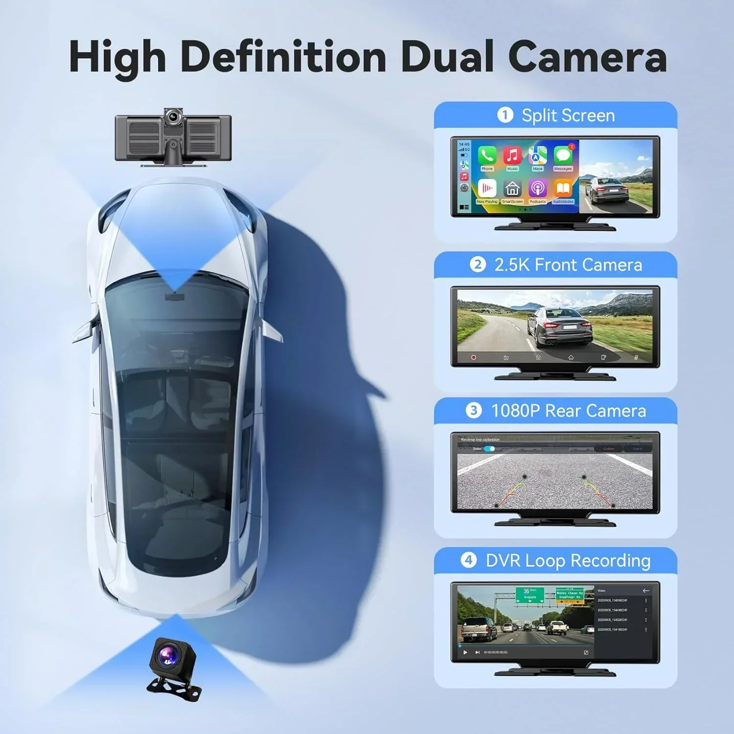 Tragbare 10,26'' Dashcam mit k – Car Dash Cam Bewertung und Preis